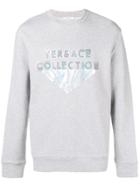 Versace Collection Logo Print Sweatshirt - Grey