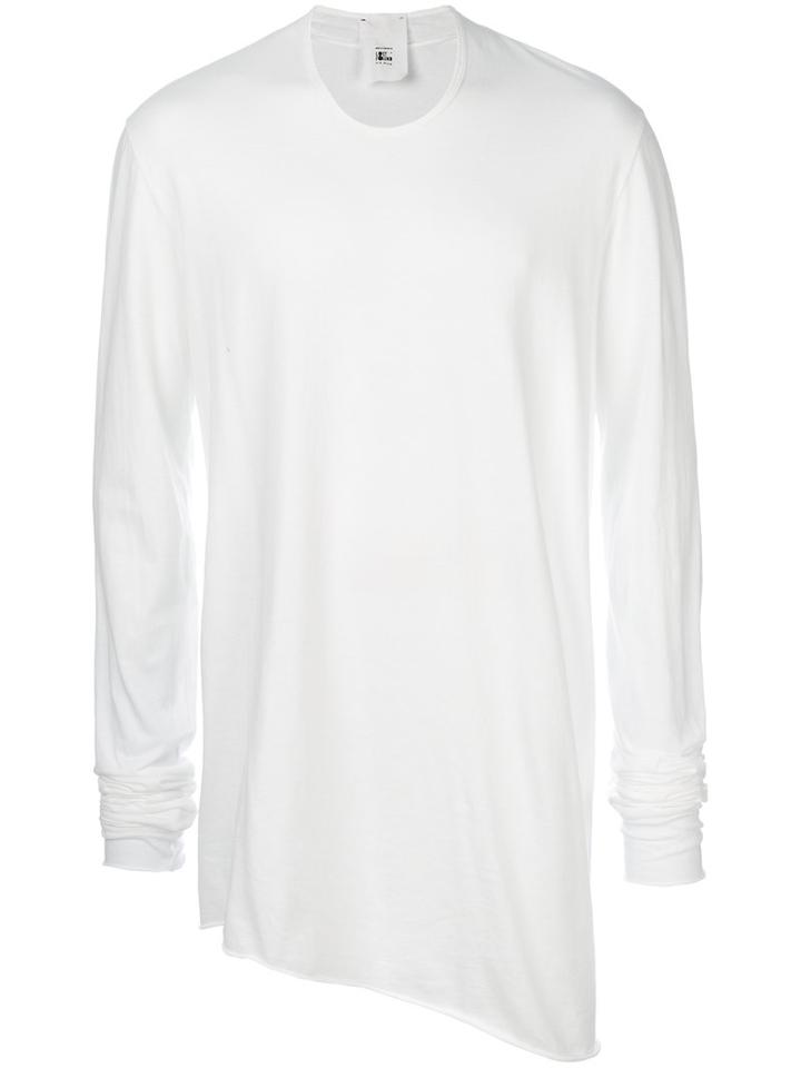 Lost & Found Rooms - Thumb Longsleeves Asymmetric T-shirt - Men - Cotton - Xl, White, Cotton