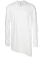 Lost & Found Rooms - Thumb Longsleeves Asymmetric T-shirt - Men - Cotton - Xl, White, Cotton