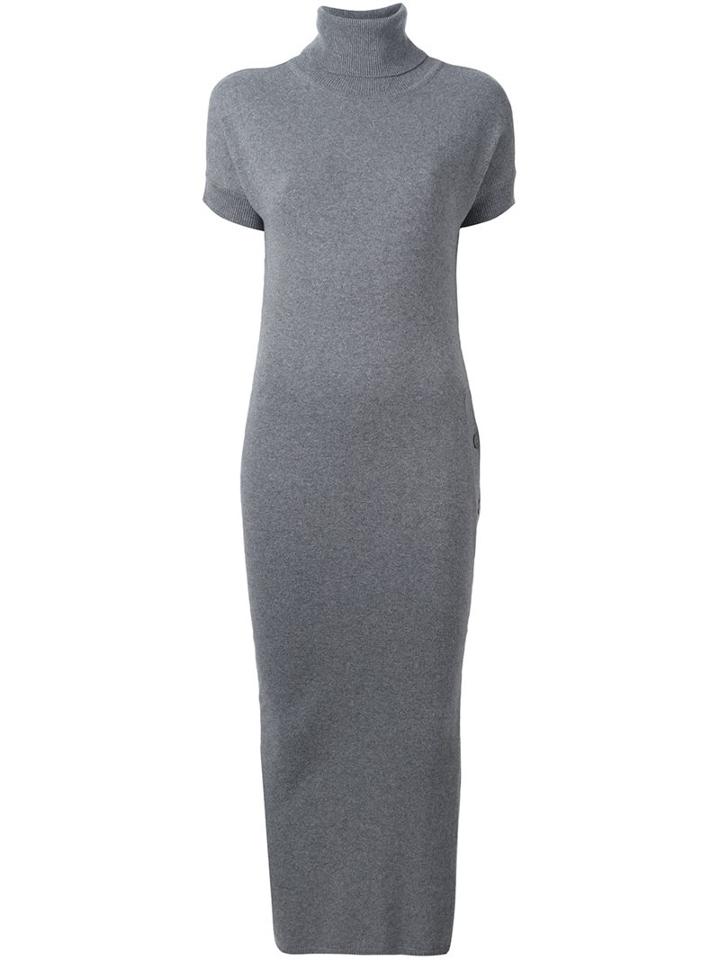 Twin-set Turtleneck Dress, Women's, Size: Large, Grey, Polyamide/viscose/cashmere/wool