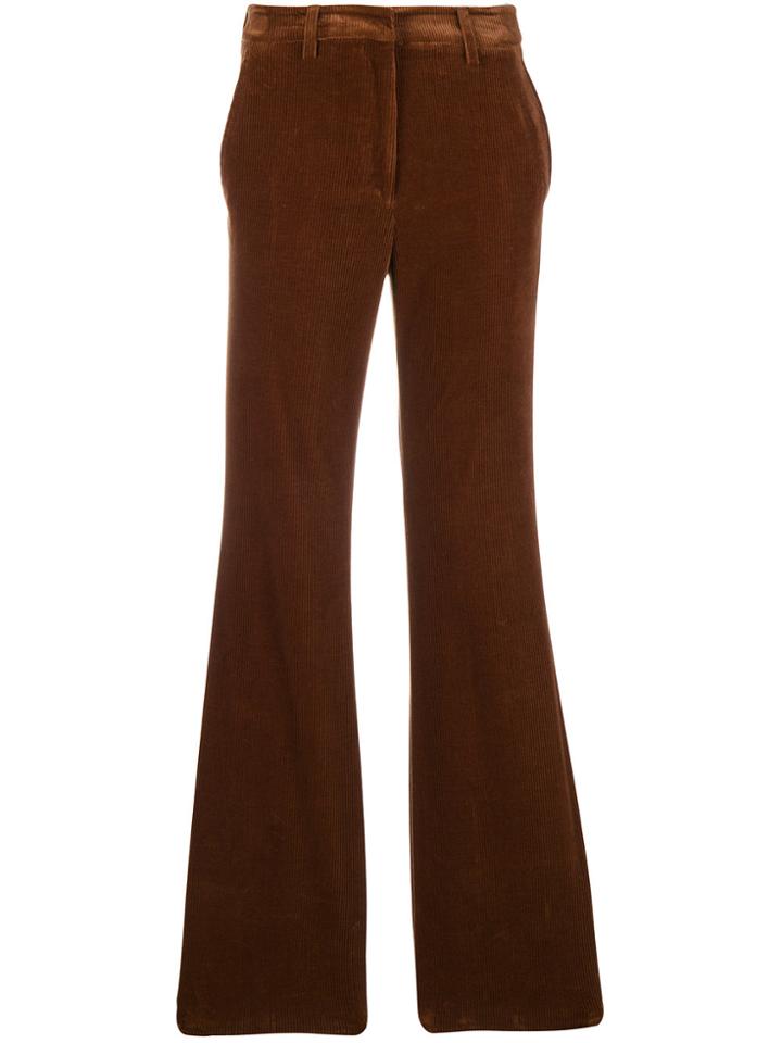 Etro Velvet Corduroy Flares - Brown
