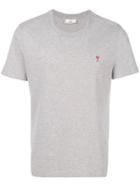 Ami Alexandre Mattiussi T-shirt With Embroidery - Grey