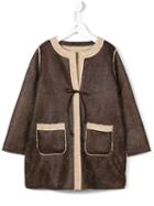 Babe And Tess Reversible Faux Shearling Coat, Girl's, Size: 12 Yrs, Brown
