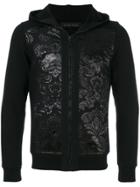 Christian Pellizzari Jacquard Zipped Hoodie - Black