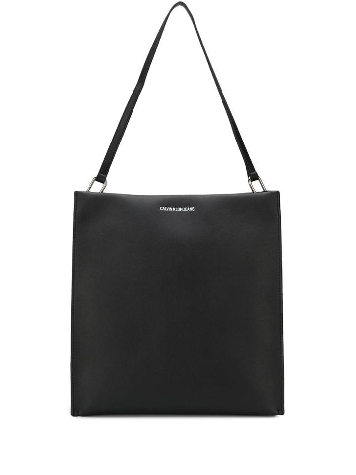 Calvin Klein Jeans Logo Print Shopper Tote - Black