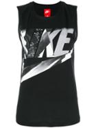 Nike Logo Tank Top, Women's, Size: Medium, Black, Polyester/modal