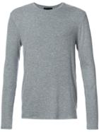 Atm Anthony Thomas Melillo Modal Rib Long Sleeve Crew - Grey