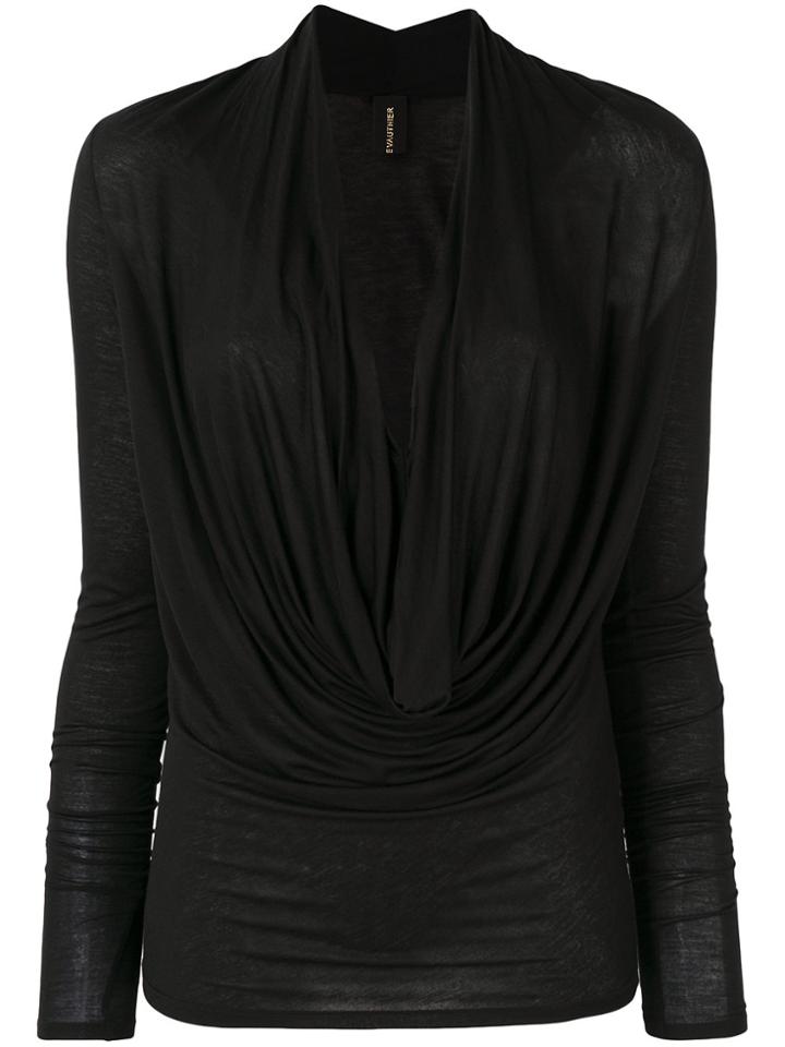 Alexandre Vauthier Cowl Neck Plunge Top - Unavailable