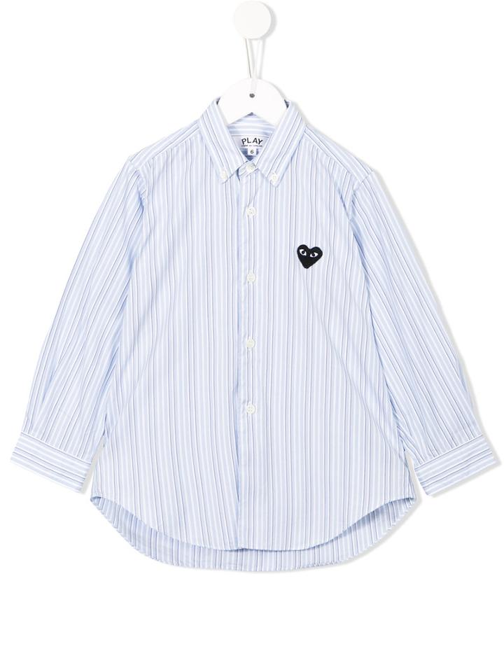 Comme Des Garçons Play Kids Striped Shirt, Toddler Boy's, Size: 2 Yrs, Blue