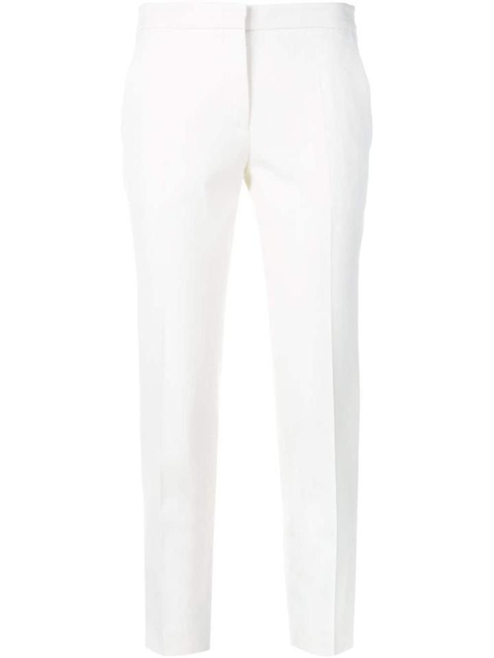 Marco De Vincenzo Cropped Tuxedo Trousers - White