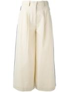 Erika Cavallini Cropped Pants, Women's, Size: 40, Nude/neutrals, Cotton/virgin Wool