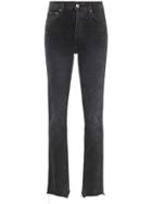 Re/done Black Double Needle Long Straight Leg Jeans