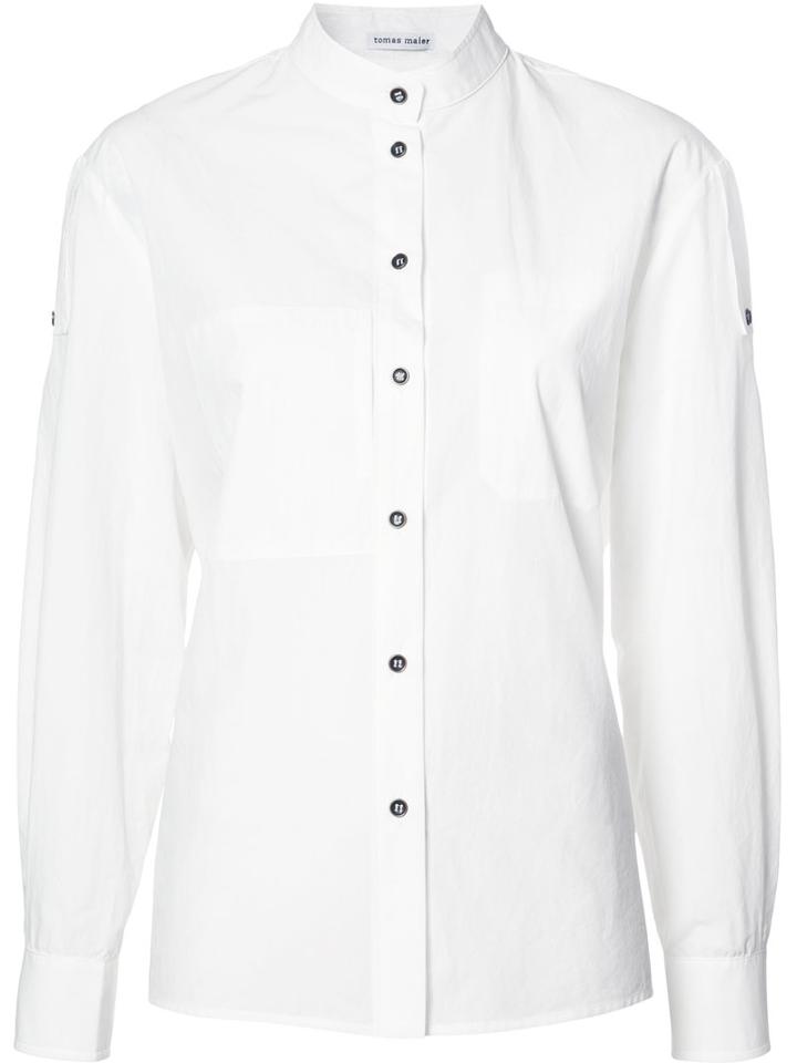 Tomas Maier - Plain Shirt - Women - Cotton - 4, White, Cotton