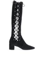 Saint Laurent Lace-up Side Boots - Black