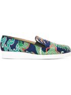 Xander Zhou Oriental Motif Slippers
