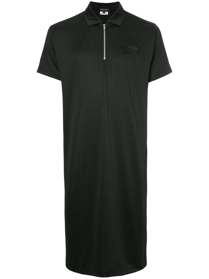 Comme Des Garçons Vintage Longline Polo Shirt - Black