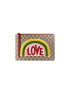 Gucci Rainbow Soft Gg Supreme Pouch - Red