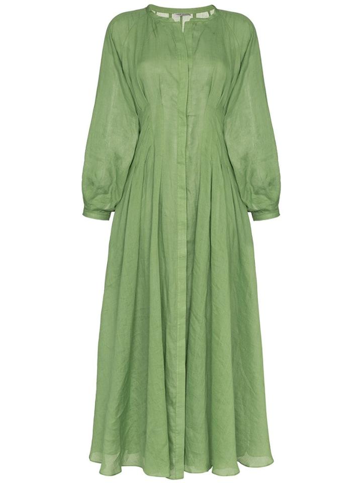 Three Graces Valeraine Button-down Maxi Dress - Green