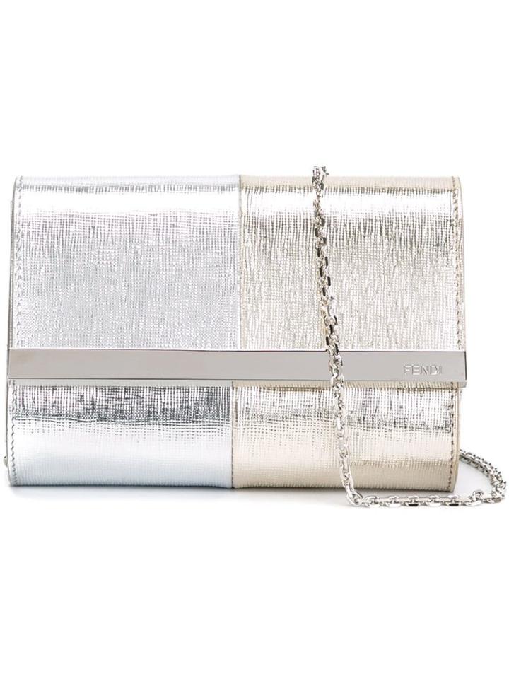 Fendi Mini 'rush' Clutch - Grey