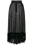 Dolce & Gabbana Polka Dot Sheer Skirt - Black