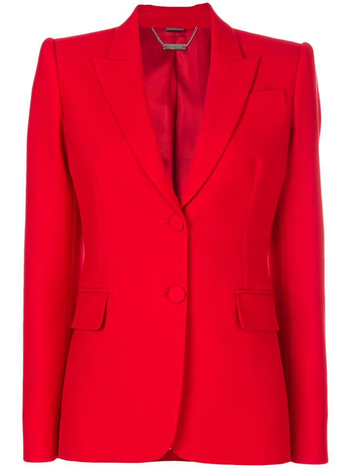 Alexander Mcqueen Button Blazer - Red