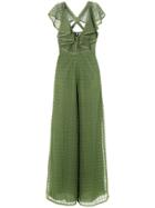 Temperley London Sunrise Ruffle Jumpsuit - Green