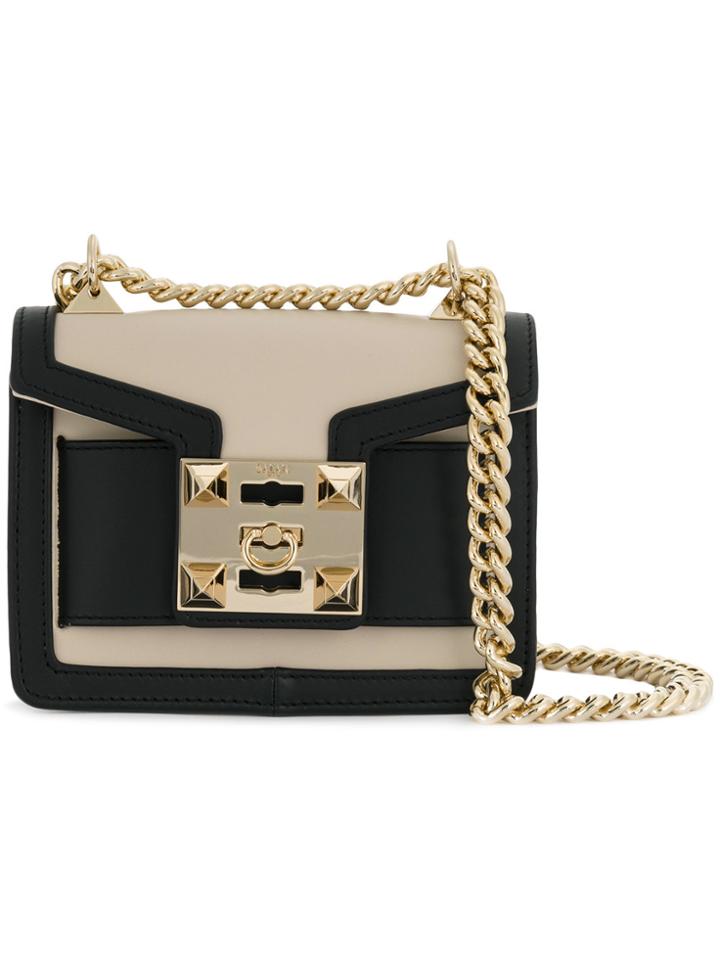 Salar Mini Fold Over Satchel - Nude & Neutrals