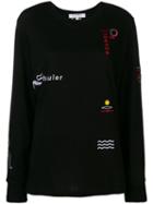 Proenza Schouler Embroidered Long Sleeve T-shirt - Black