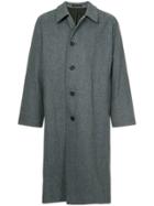 E. Tautz Herringbone Single-breasted Coat - Blue