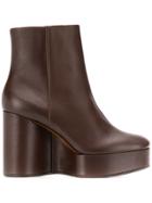 Clergerie Belen Wedge Ankle Boots - Brown