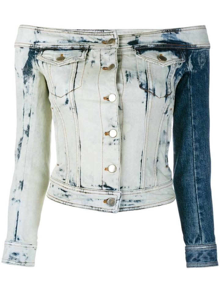 Faith Connexion Off Shoulder Denim Jacket