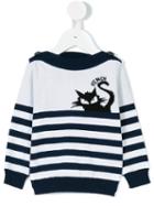 Fendi Kids - Striped Jumper - Kids - Cotton - 12 Mth, Blue