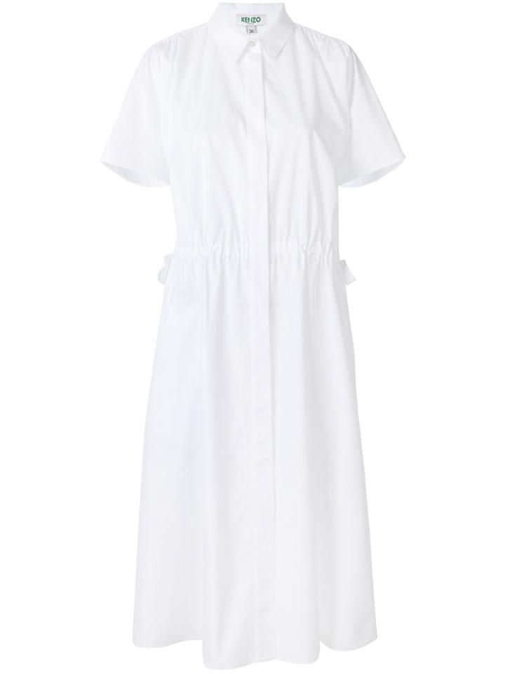 Kenzo Buttoned Shirt Dress - White
