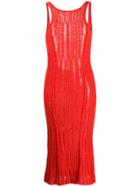 Eckhaus Latta Open Back Terry Dress - Red