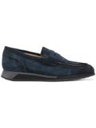 Santoni Comfort Sole Penny Loafers - Blue