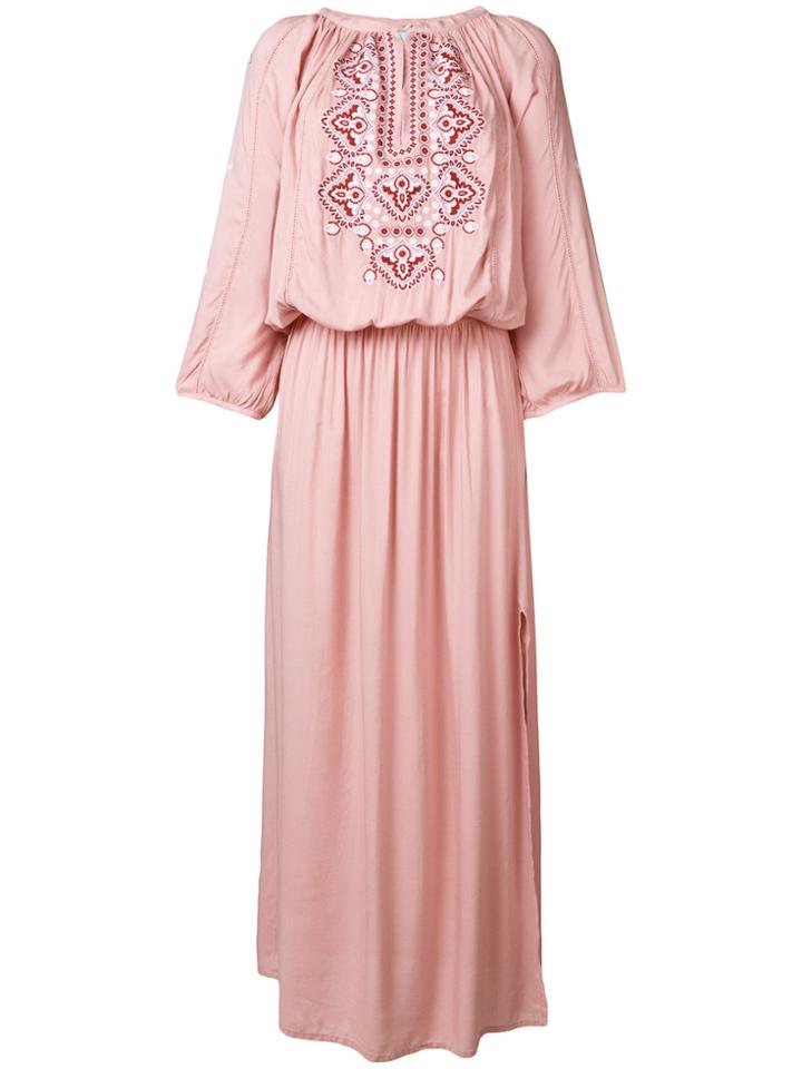 Melissa Odabash Embroidered Long Dress - Pink & Purple