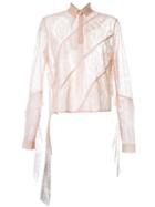 Manning Cartell Floral Lace Ruffled Blouse, Women's, Size: 8, Pink/purple, Nylon