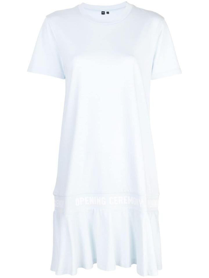 Opening Ceremony Ruffled Hem Dress - Blue