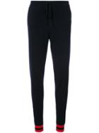 Chinti And Parker - Heart Print Track Pants - Women - Cashmere - M, Blue, Cashmere