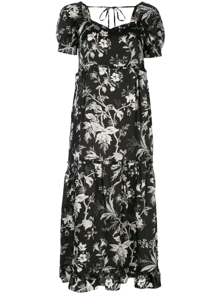 Mcq Alexander Mcqueen - 'soho Florals' Dress - Women - Polyester - 42, Black, Polyester