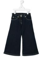 Ermanno Scervino Junior Wide Leg Jeans, Girl's, Size: 6 Yrs, Blue