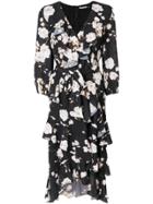 Alice+olivia Floral Print Dress - Black