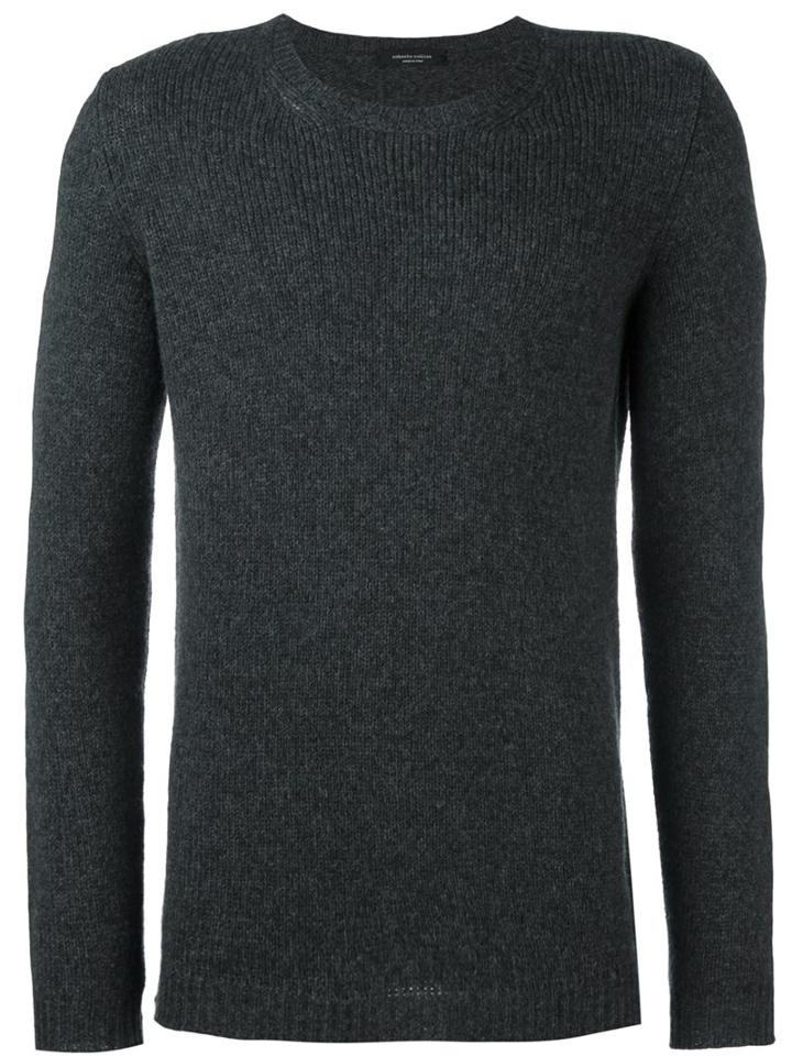 Roberto Collina Cable Knit Crew Neck Jumper