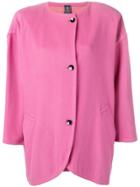 Emanuel Ungaro Vintage 1980's Curved Midi Jacket - Pink