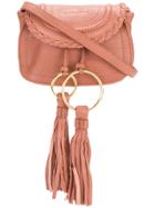 See By Chloé Tassel Embellished Clutch - Pink & Purple