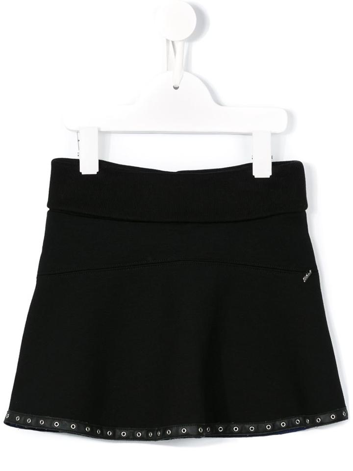 Diesel Kids Eyelet Hem Mini Skirt, Girl's, Size: 6 Yrs, Black