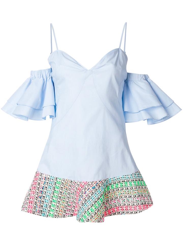 Ava Adore Off-shoulder Short Dress - Blue