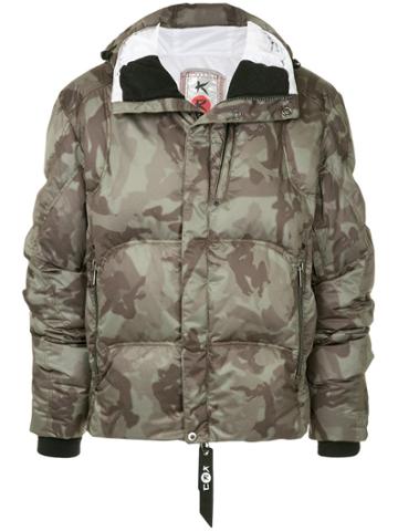 Kru Camouflage Padded Jacket - Green