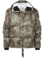Kru Camouflage Padded Jacket - Green
