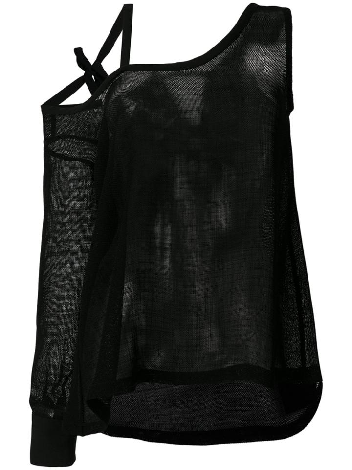 Ann Demeulemeester Oversized One-shoulder Top - Black